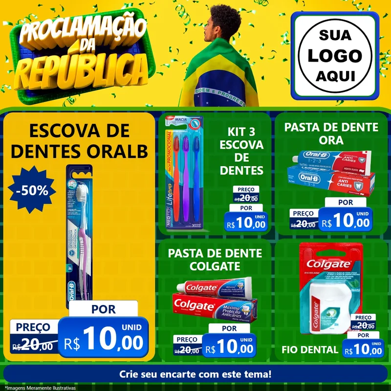 Modelo de Rede Social para Feed Facebook com o tema Proclamação da República para Higiene Pessoal