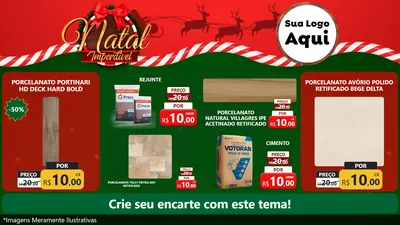 Modelo de TV para TV Horizontal com o tema Natal Imperdível para Pisos e revestimentos