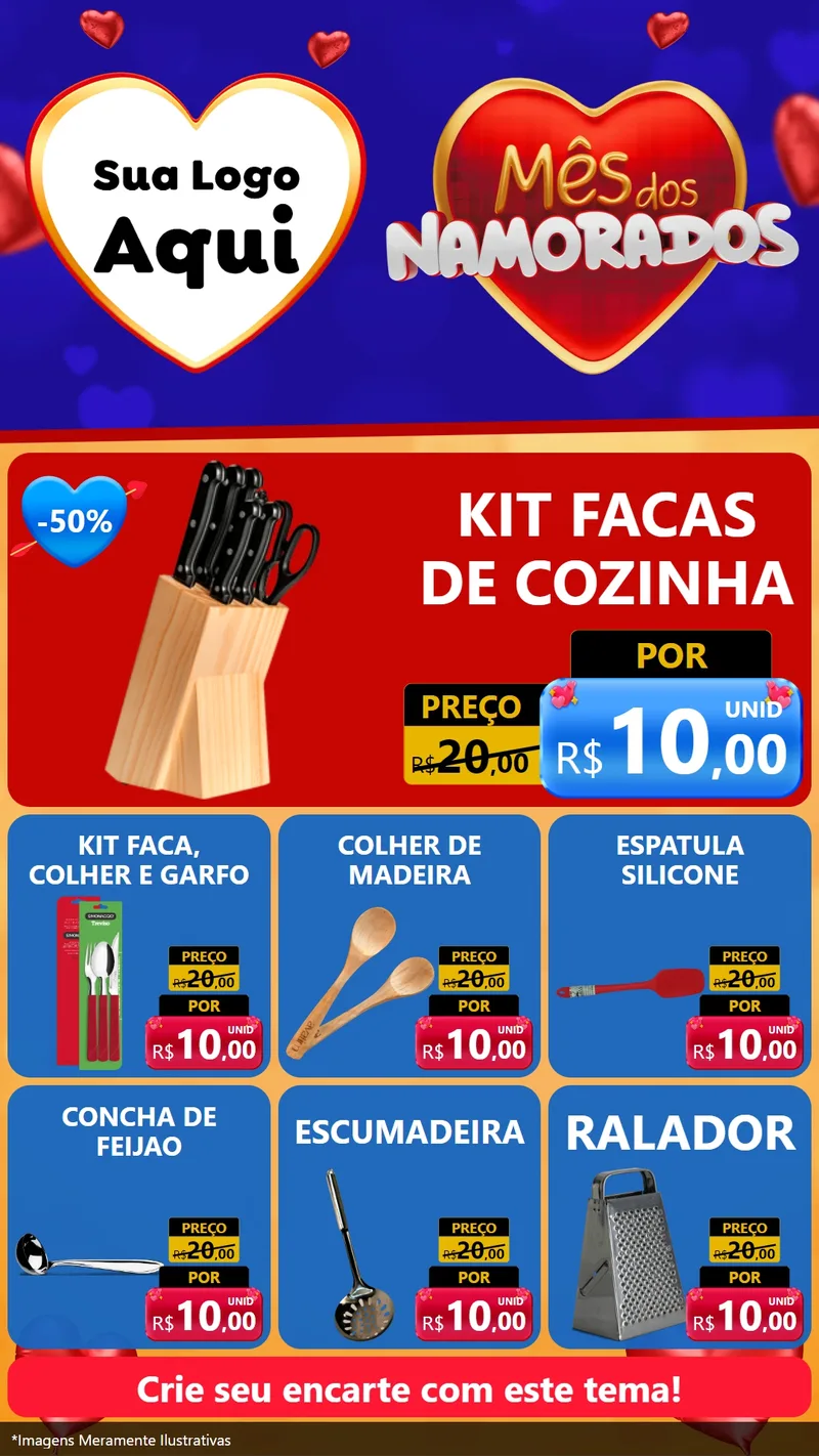 Modelo de Rede Social para Stories com o tema Mês dos Namorados para Utilidades Domésticas