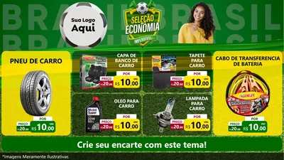 Modelo de TV para TV Horizontal com o tema Seleção de Economia - Copa para Auto peças
