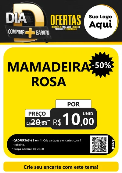 Modelo de Cartaz para Cartaz A4 Vertical com o tema Dia D Mais Economia para Bebês