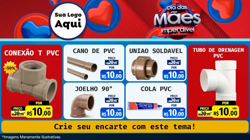 Modelo de TV para TV Horizontal com o tema Dia Das Mães Imperdível para Tubos e conexões