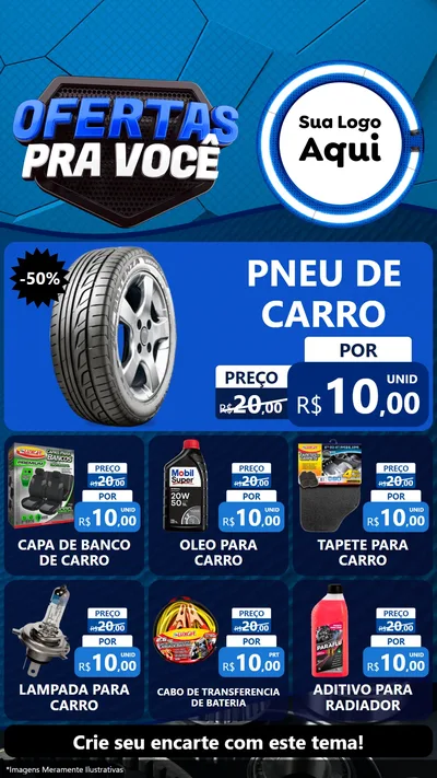 Modelo de Rede Social para Stories com o tema Ofertas Para Você - Auto e Motopeças para Auto peças