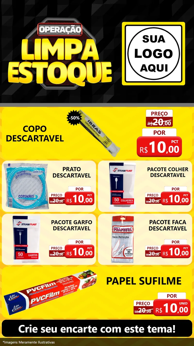 Modelo de TV para TV Vertical com o tema Operação Limpa Estoque para Embalagens