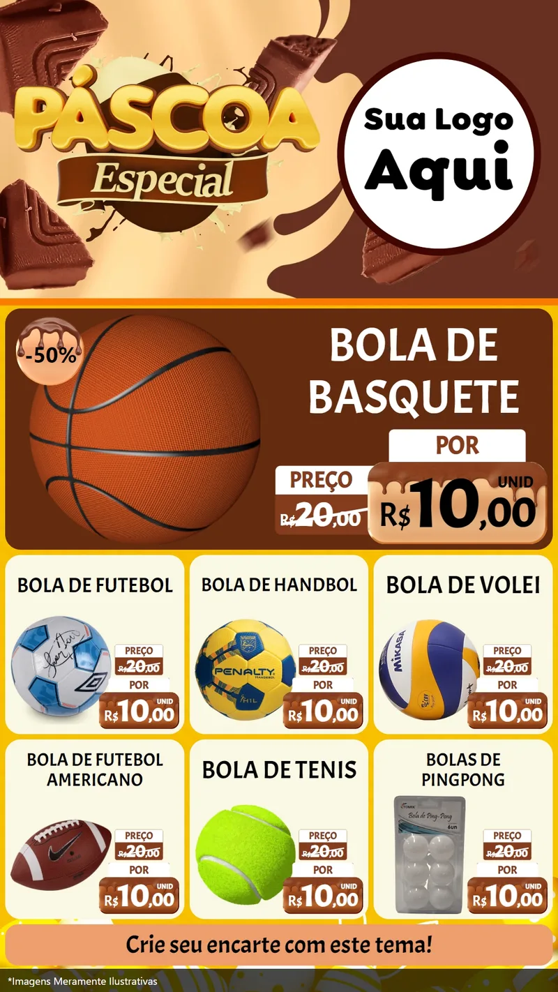 Modelo de Rede Social para Stories com o tema Páscoa Especial para Artigos Esportivos