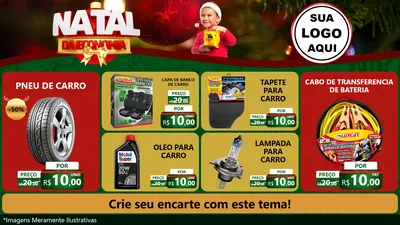 Modelo de TV para TV Horizontal com o tema Natal da Economia para Auto peças