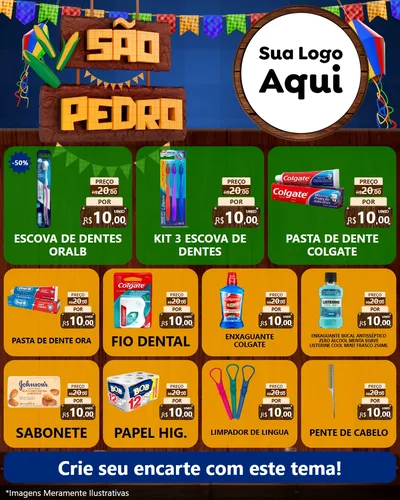 Modelo de Rede Social para Feed Instagram com o tema São Pedro para Higiene Pessoal