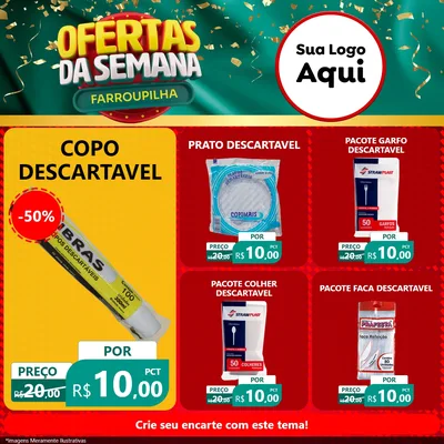 Modelo de Rede Social para Feed Facebook com o tema Ofertas da Semana Farroupilha para Embalagens