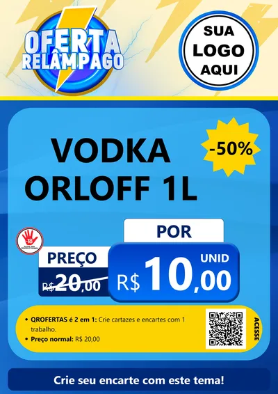 Modelo de Cartaz para Cartaz A4 Vertical com o tema Oferta Relâmpago para Distribuidora de bebidas