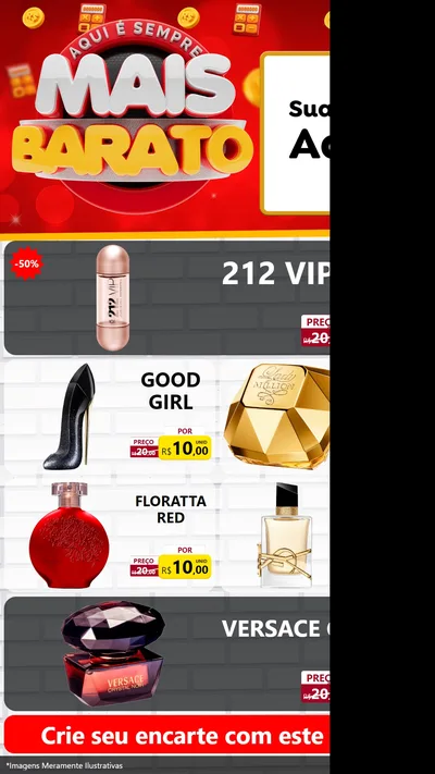 Modelo de TV para TV Vertical com o tema Mais Barato para Perfumes