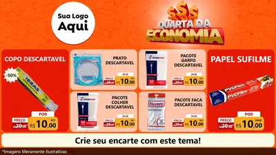 Modelo de TV para TV Horizontal com o tema Quarta da Economia para Embalagens