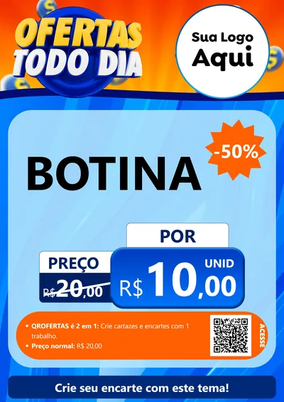 Modelo de Cartaz para Cartaz A4 Vertical com o tema Ofertas Todo Dia para Agropecuária