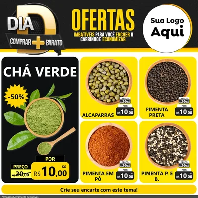 Modelo de Rede Social para Feed Facebook com o tema Dia D Mais Economia para Produtos Naturais