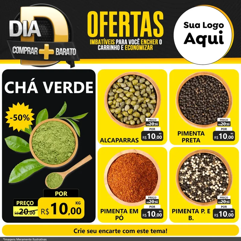 Modelo de Rede Social para Feed Facebook com o tema Dia D Mais Economia para Produtos Naturais