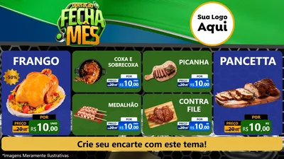 Modelo de TV para TV Horizontal com o tema Operação Fecha Mês para Assados