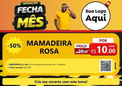 Modelo de Cartaz para Cartaz A4 Horizontal com o tema Operação Fecha Mês para Bebês