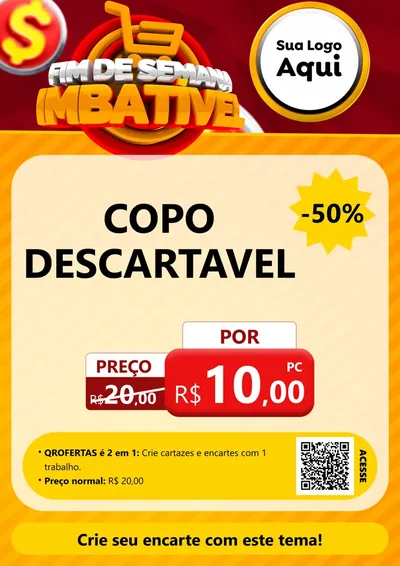 Modelo de Cartaz para Cartaz A4 Vertical com o tema Fim de Semana Imbatível para Embalagens