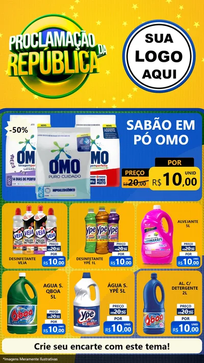 Modelo de Rede Social para Stories com o tema Proclamação da República para Produtos de Limpeza