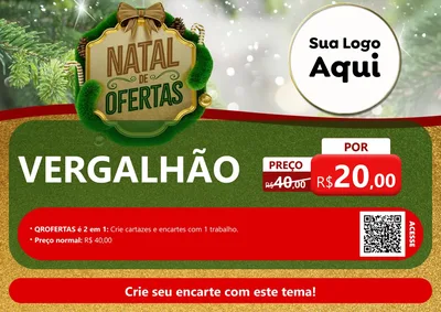 Modelo de Cartaz para Cartaz A4 Horizontal com o tema Ofertas de Natal para Ferragens