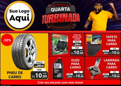 Modelo de Encarte para Encarte A4 Horizontal com o tema Quarta Turbinada para Auto peças