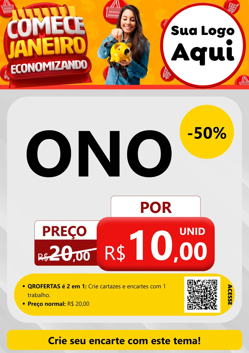 Modelo de Cartaz para Cartaz A4 Vertical com o tema Comece Janeiro Economizando para Óticas