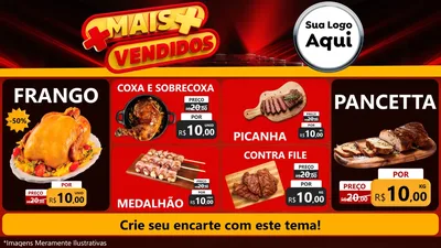 Modelo de TV para TV Horizontal com o tema Mais Vendidos para Assados