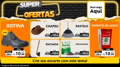 Modelo de TV para TV Horizontal com o tema Super Ofertas para Agropecuária
