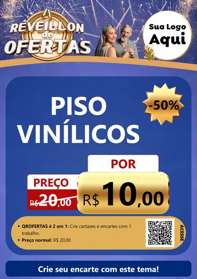 Modelo de Cartaz para Cartaz A4 Vertical com o tema Réveillon de Ofertas para Material para Construção