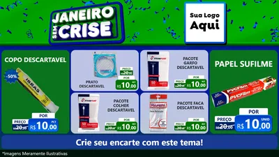 Modelo de TV para TV Horizontal com o tema Janeiro Sem Crise para Embalagens