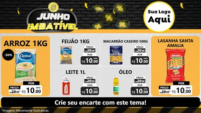 Modelo de TV para TV Horizontal com o tema Junho Imbatível para Supermercado
