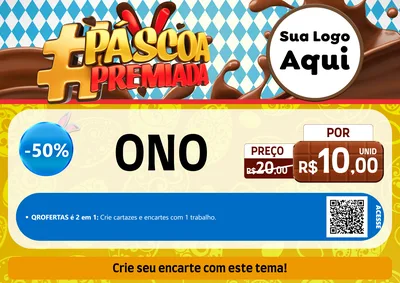 Modelo de Cartaz para Cartaz A4 Horizontal com o tema Páscoa Premiada para Óticas