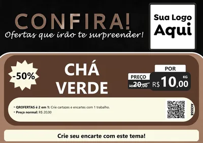 Modelo de Cartaz para Cartaz A4 Horizontal com o tema Confira! Ofertas que irão te surpreender! para Produtos Naturais