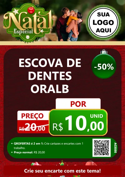 Modelo de Cartaz para Cartaz A4 Vertical com o tema Natal Especial para Higiene Pessoal