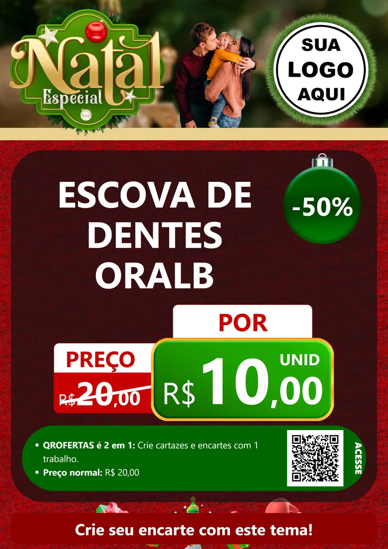 Modelo de Cartaz para Cartaz A4 Vertical com o tema Natal Especial para Higiene Pessoal