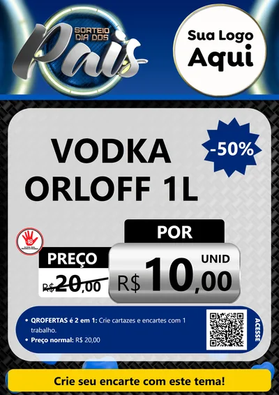 Modelo de Cartaz para Cartaz A4 Vertical com o tema Sorteio Dia Dos Pais para Distribuidora de bebidas