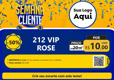 Modelo de Cartaz para Cartaz A4 Horizontal com o tema Semana do Cliente para Perfumes