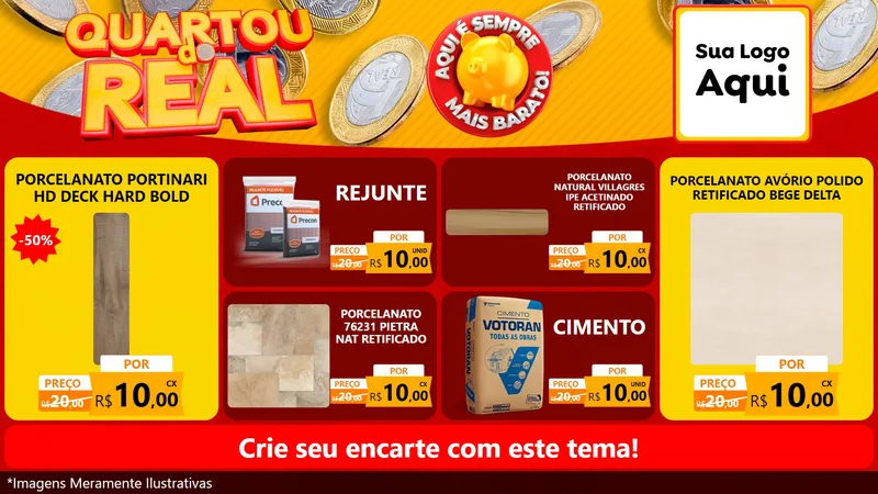 Modelo de TV para TV Horizontal com o tema Quartou do Real para Pisos e revestimentos