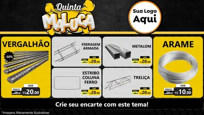 Modelo de TV para TV Horizontal com o tema Quinta Maluca para Ferragens