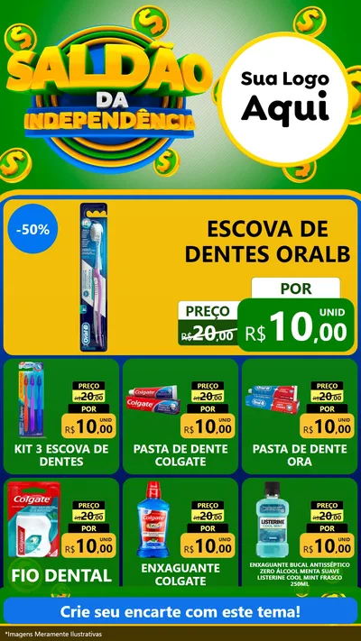 Modelo de Rede Social para Stories com o tema Saldão da Indepêndencia para Higiene Pessoal