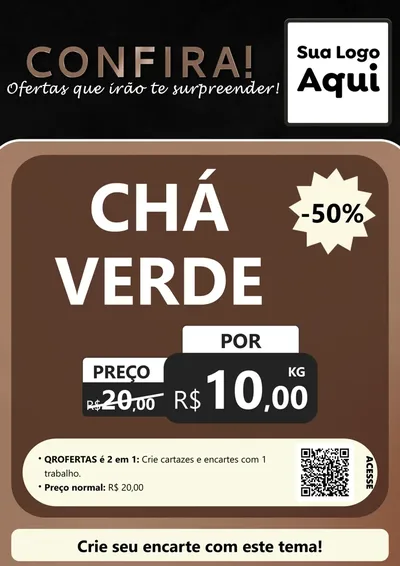 Modelo de Cartaz para Cartaz A4 Vertical com o tema Confira! Ofertas que irão te surpreender! para Produtos Naturais