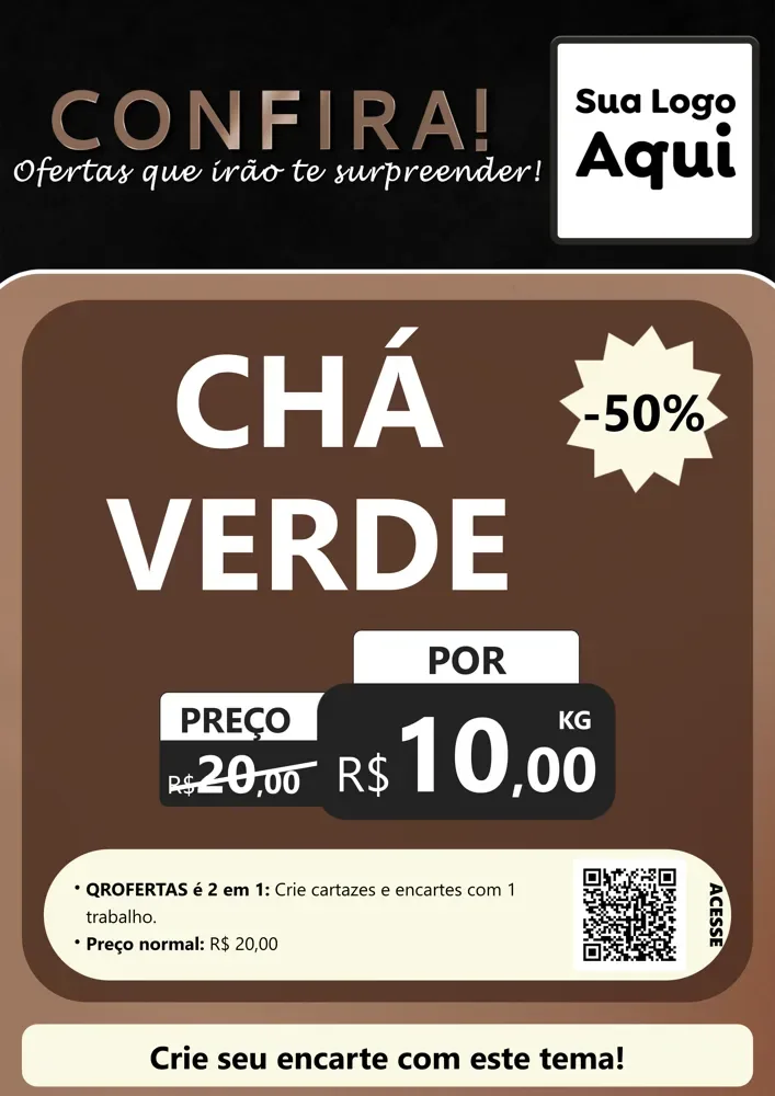 Modelo de Cartaz para Cartaz A4 Vertical com o tema Confira! Ofertas que irão te surpreender! para Produtos Naturais