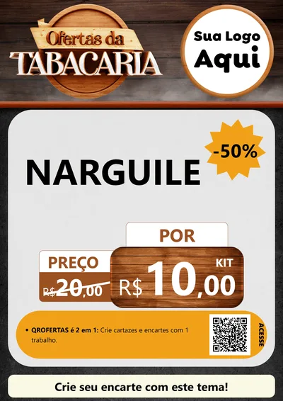 Modelo de Cartaz para Cartaz A4 Vertical com o tema Ofertas da Tabacaria para Tabacaria