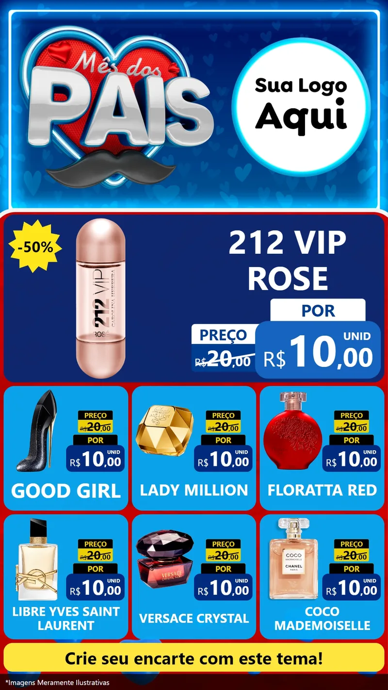 Modelo de Rede Social para Stories com o tema Mês Dos Pais para Perfumes