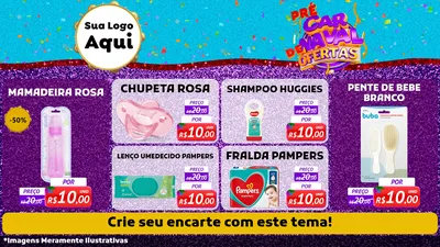 Modelo de TV para TV Horizontal com o tema Pré Carnaval de Ofertas para Bebês