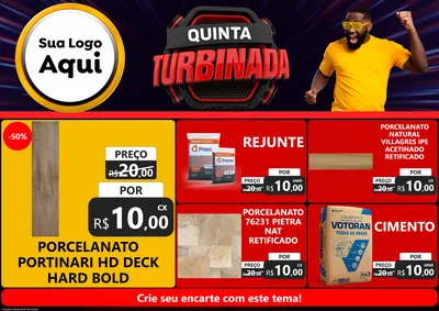 Modelo de Encarte para Encarte A4 Horizontal com o tema Quinta Turbinada para Pisos e revestimentos