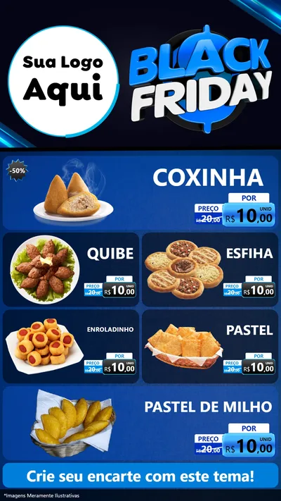 Modelo de TV para TV Vertical com o tema Black Friday para Salgadaria