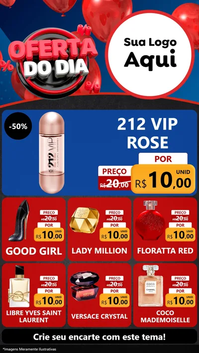Modelo de Rede Social para Stories com o tema Oferta do Dia para Perfumes