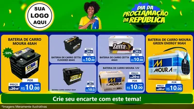 Modelo de TV para TV Horizontal com o tema Dia Da Proclamação Da República para Baterias Elétricas