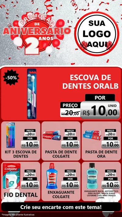 Modelo de Rede Social para Stories com o tema Promoção de Aniversário - 2 Anos para Higiene Pessoal