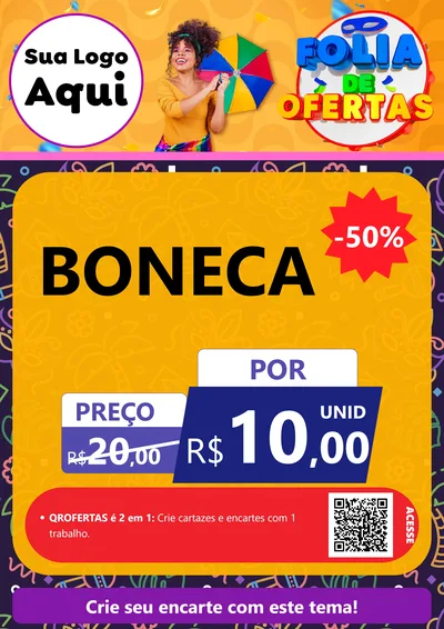 Modelo de Cartaz para Cartaz A4 Vertical com o tema Folia de Ofertas para Brinquedos